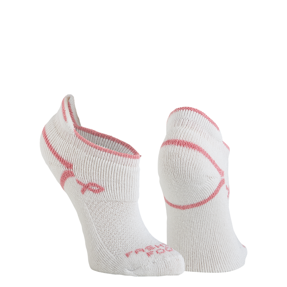 3 Pr Women's Low Cut Tab Pink Ribbon Ankle Socks